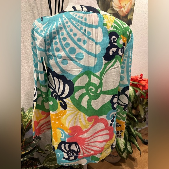 Lilly Pulitzer multicolor longsleeve blouse size XS - Picture 6 of 11